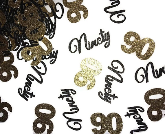 90 confetti, 90th birthday party decorations, 90s party theme, 90th anniversary event, 1990s birthday Il_570xn
