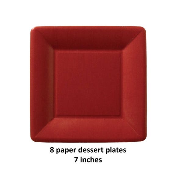 red dessert plates, Valentines Day party, nursing school graduation, nurse graduates, 40th birthday, fortieth anniversary, ruby supplies Il_570xn