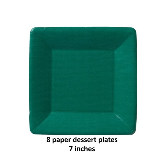 dark green paper plates