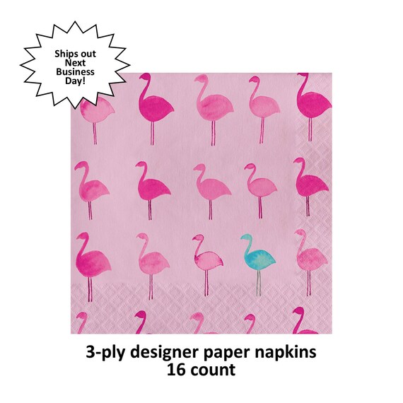 Pink Flamingo Napkins Lets Flamingle Designer Tableware