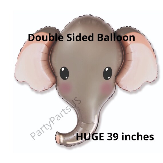 Gray Elephant Face Balloon, Pink and Gray baby shower decor, Little Peanut Gender Reveal Ideas Il_570xn