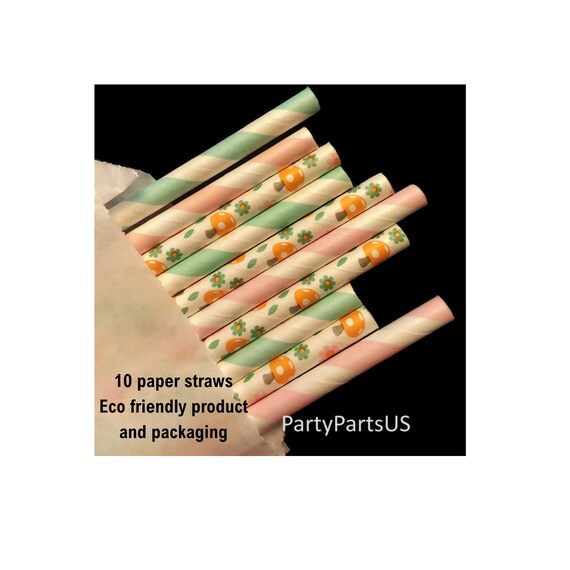 Pastel Spring Floral Straws Mix | Mother's day decor | Bridal Shower Ideas | Graduation | Retirement | Woman's Birthday | Flowers Il_570xn