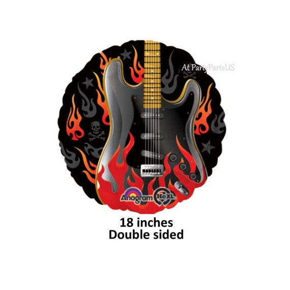 guitar balloon, electric guitar, rock n roll party, music lovers, musician, rocker, graduation ideas, teen birthday, boys, rock band Il_570xn