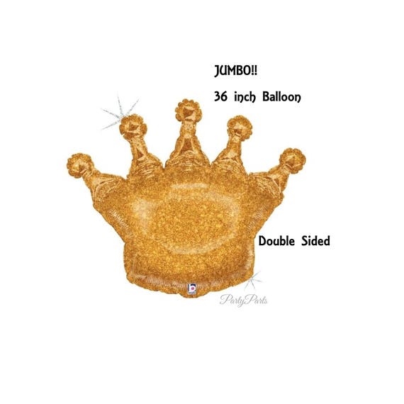 Gold Crown Balloon Princess Party Decorations Jumbo 36 Inches