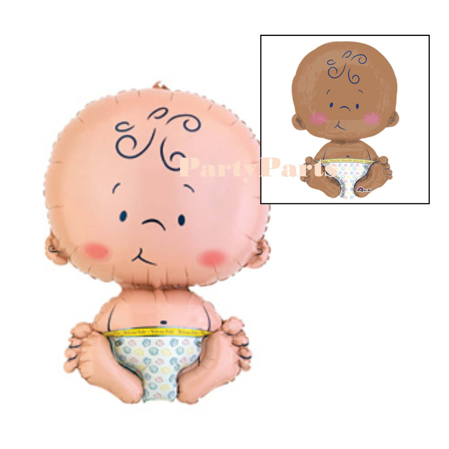 Cute Baby Balloon Baby Shaped Balloon Bi Racial Baby Shower Etsy