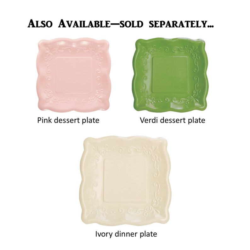 Teal Embossed Paper Plates Fancy Tableware Cake Dessert Etsy