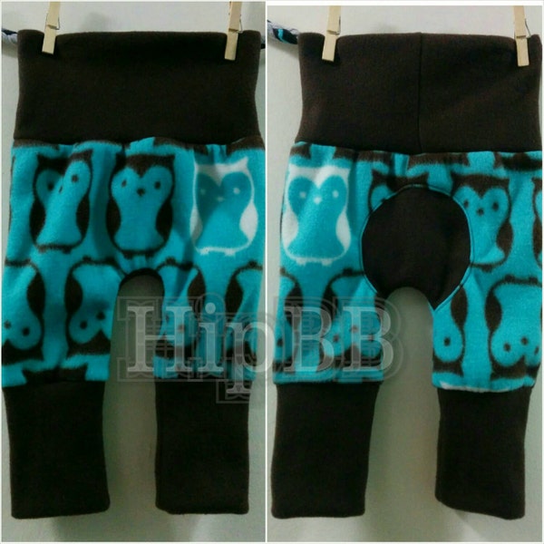 SALE* Owl mini booty fleece maxaloones - made to order