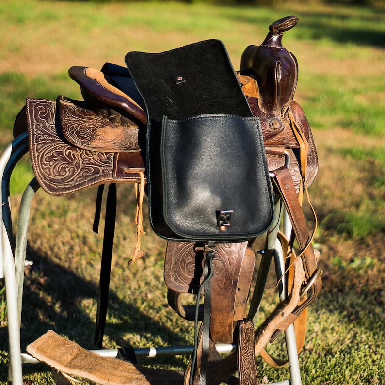 Leather Pommel Saddle Bag /saddle Bag 10 X 10 Bags Etsy