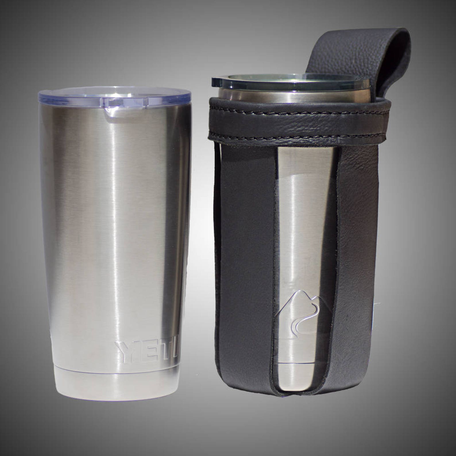 Leather Yeti Water Bottle 20 Oz Holder Beer Drink Keeper Etsy Australia