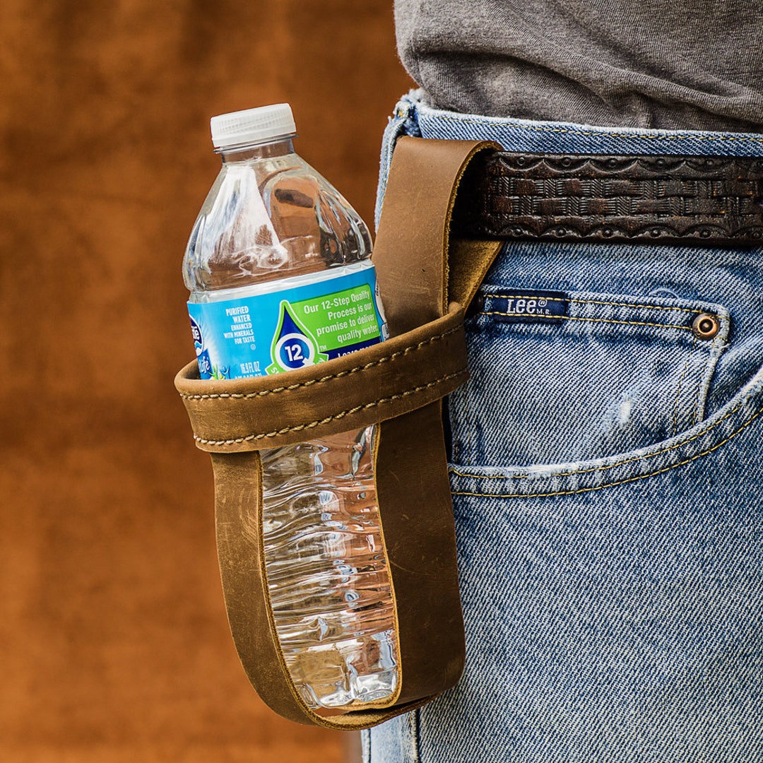 Water Bottle Holders, Leather Beer Holder, Beer Holder, Leather, Leather Holster, Gift for Dad