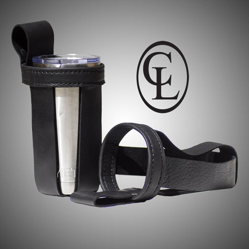 Leather Yeti Water Bottle 20 Oz Holder Beer Drink Keeper Etsy