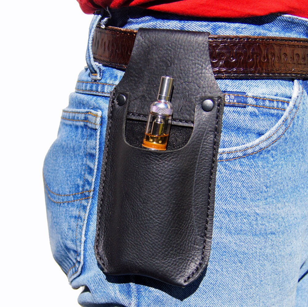 Medium Leather Vape Holster – Belt Carry E-cig Mod Case