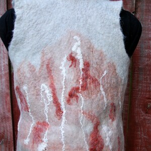 In the Pink: Designer NZ Merino and Mohair blended wool felted vest. Collage inset image 3