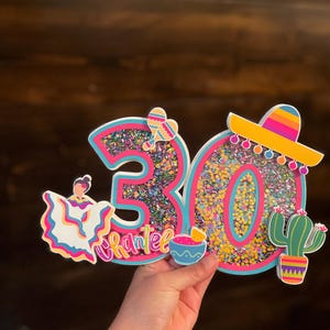 Custom Fiesta Cake Topper Personalized Mexican Birthday Decor Taco Party First Fiesta