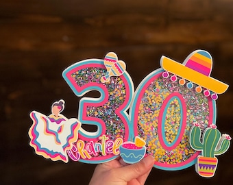 Custom Fiesta Cake Topper Personalized Mexican Birthday Decor Taco Party First Fiesta