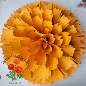 PDF/ PNG Large Marigold Template image 1