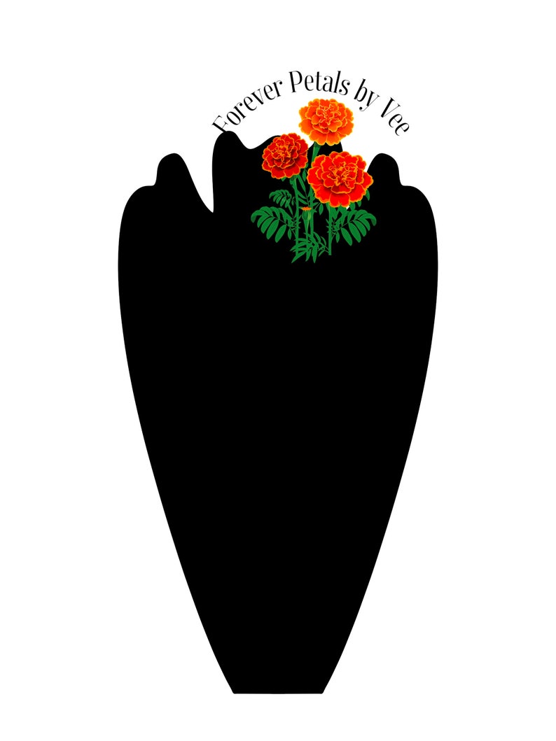 PDF/ PNG Large Marigold Template image 2