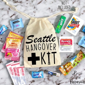 Kit de viagem para Seattle, despedida de solteira em Seattle, viagem de aniversário em Seattle, bolsa de festa, Seattle Washington, Seattle Space Needle