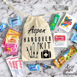 Aspen Trip Kit, Bachelorette Party Kit, Aspen Bachelorette, Aspen Girls Trip, Colorado Bag, Custom Party Pouch