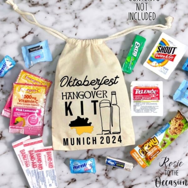 Oktoberfest Hangover Kit, Oktoberfest Party Supplies, Oktoberfest Survival Kit, Munich Hangover Kit