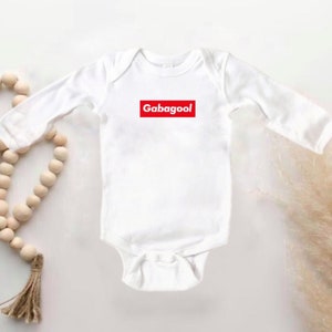 Gabagool Onesie, Long Sleeve Gabagool Onesie, Italian Baby Onesie