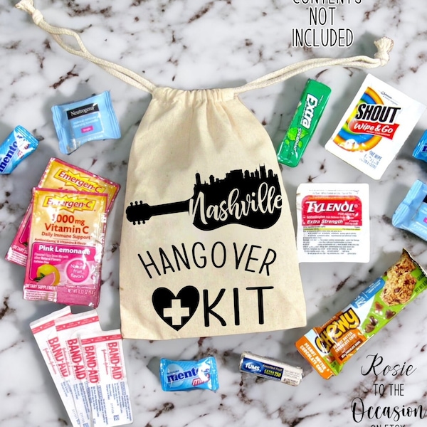 Nashville Hangover Kit, Bachelorette Party, Bachelor Party, Hangover Kit, Nashville Bachelorette, Nashville Trip