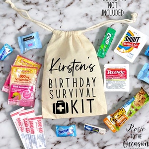 Personalized Birthday Survival Kit, Custom Birthday Survival Kit ...