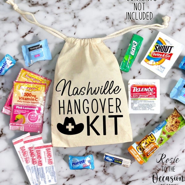 Nashville Hangover Kit, Bachelorette Party, Bachelor Party, Hangover Kit, Nashville Bachelorette, Nashville Trip