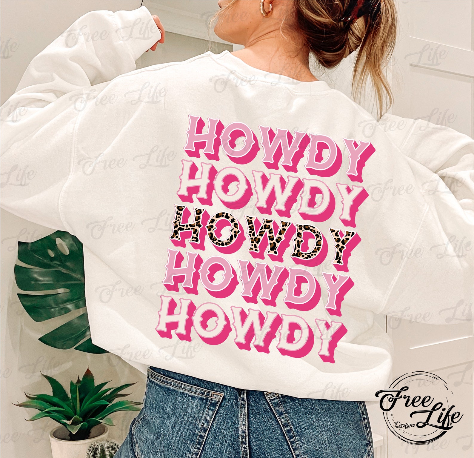 Howdy PNG Howdy Western Preppy Howdy Pink Leopard Print - Etsy