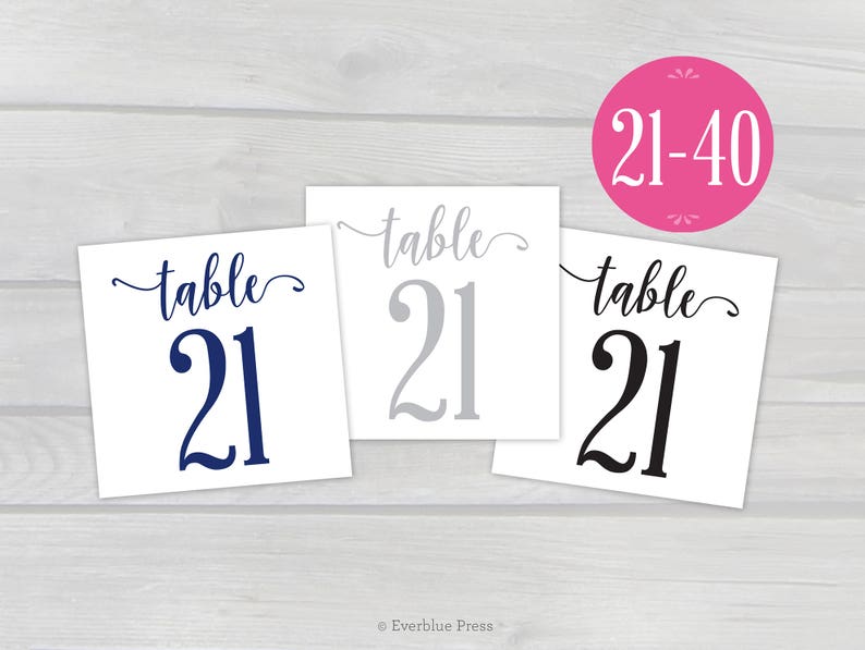 Folded Table Numbers Printable Pdf 21 40