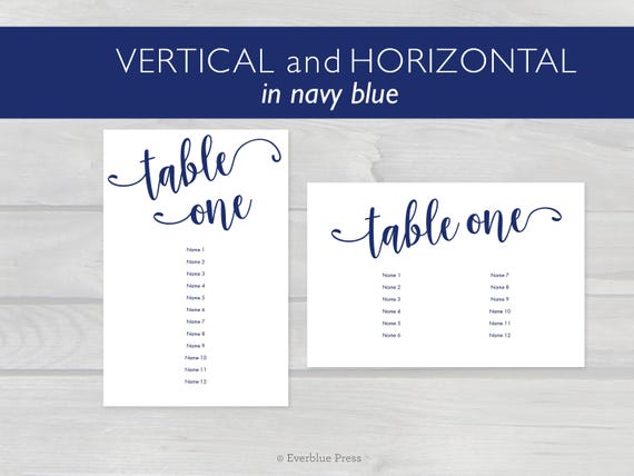 Printable Seating Chart Cards