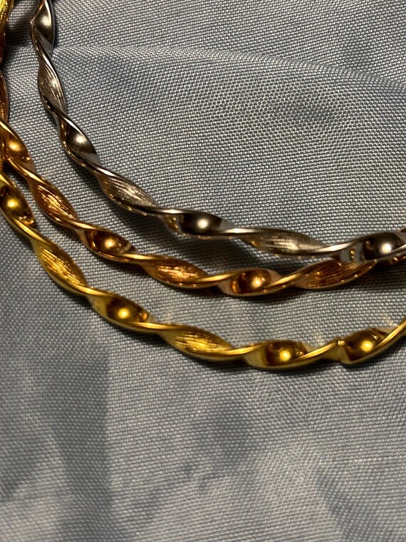 Tri-color Interlocking Bangles by Steel by Design - image 3