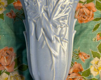 Nelson McCoy blue/periwinkle butterfly vase