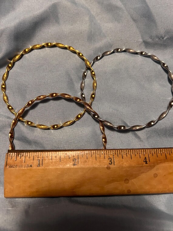 Tri-color Interlocking Bangles by Steel by Design - image 4