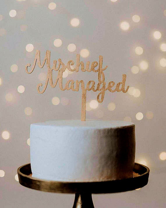 Mischief Managed Wedding Cake Topper Wedding Cake Topper Etsy