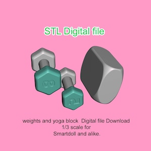 STL File only!!! for Smart Doll yoga / pilates set Dollfie Dream BJD 1/3 scale