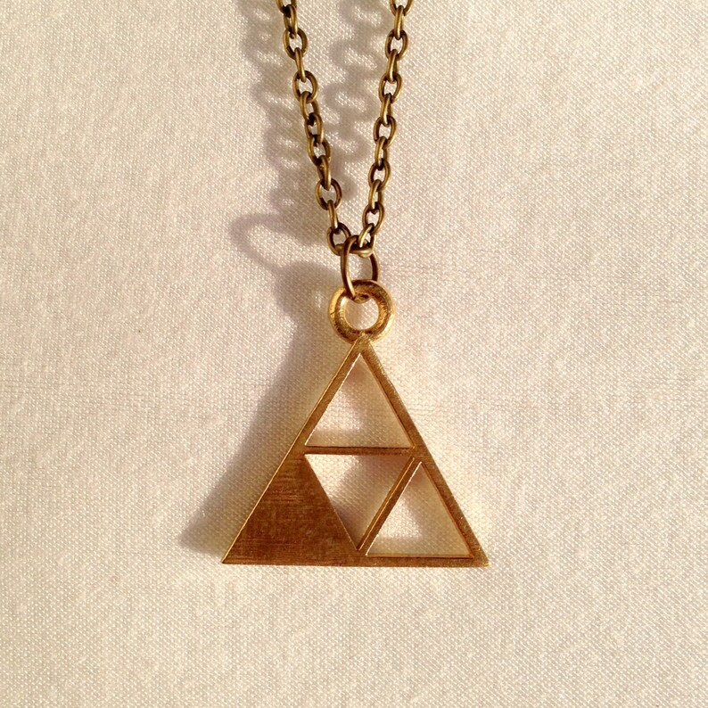 Triforce of Wisdom Necklace from the Legend of Zelda Etsy
