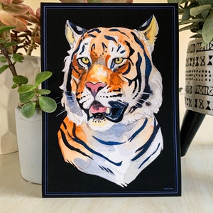 Tiger Colorful Print ~ Wall Decor ~ Fine Art Print ~ Big Cat ~ Animal Art