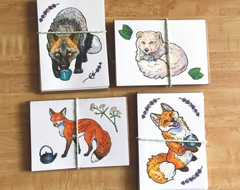 Tea Fox Notecards