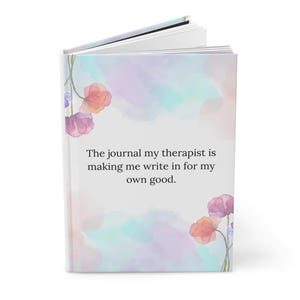 Therapist Journal, Funny Therapy Journal, Guided Meditation Journal, Inspirational Notebook, Self-Care Planner, Mental Health Gift