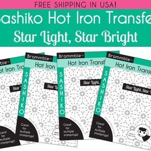 Luz de estrella de transferencia de hierro caliente Sashiko, Star Bright imagen 5