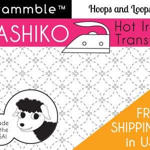 Sashiko Hot Iron Transfer Hoops and Loops image 6