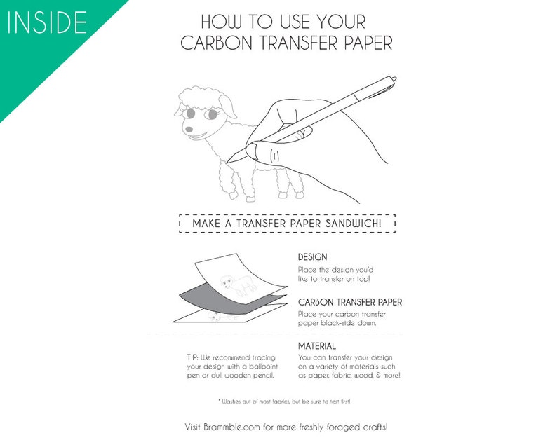 Carbon Transfer Paper for Image Transfer onto Fabric Paper Etsy