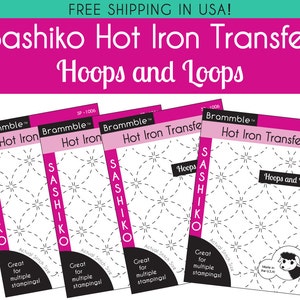 Sashiko Hot Iron Transfer Hoops and Loops image 2