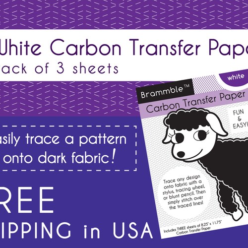 White Carbon Transfer Paper for Image Transfer Onto Fabric Etsy