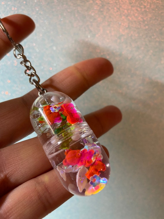 Lava Capsule Keychain Candy Capsule Keychain Lava Keychain Etsy