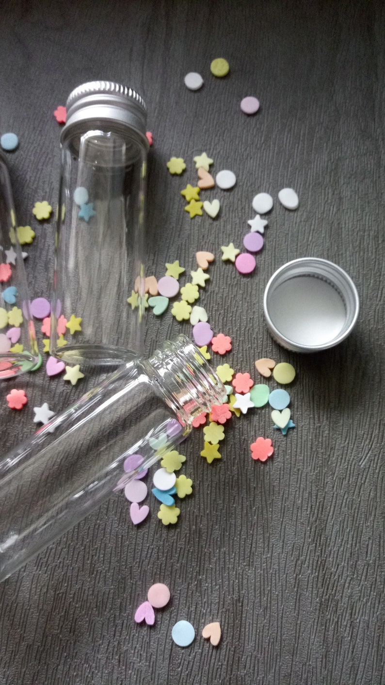 Mini Glass Jars Containers Screw Lids Craft Storage Etsy