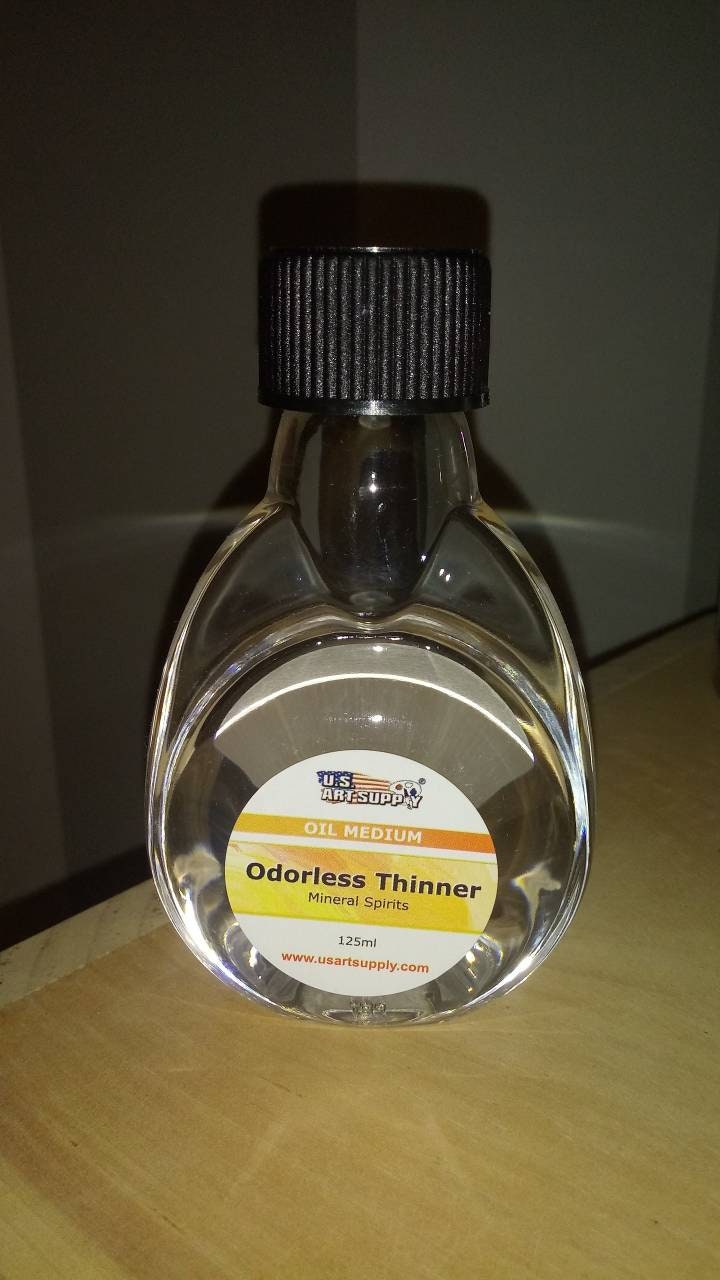 U.S. Art Supply Odorless Mineral Spirits Thinner, 125ml