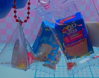Mini bag charm | bag keychain | food bag | mini food charm | grocery keychain