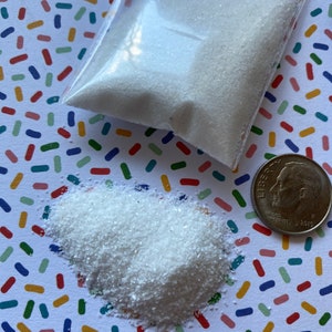 Fake white sugar | polymer clay fake sugar coating | faux sugar | fine fake white sugar | dollhouse fake sugar | kawaii fake sugar